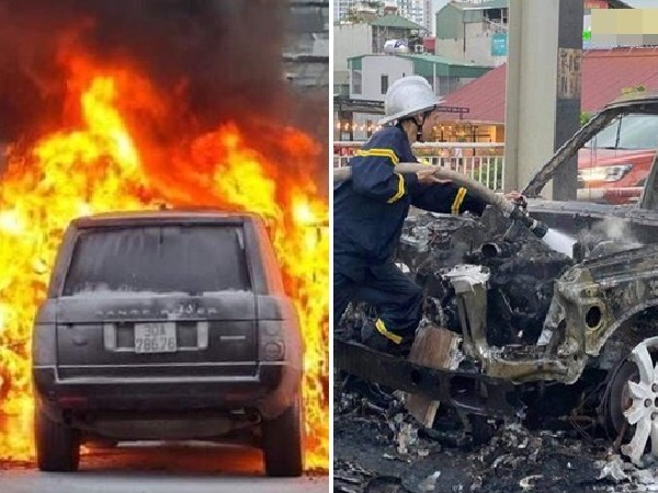 Hà Nội: Xác định danh tính tài xế thoát chết thần kỳ trong vụ cháy xe sang Range Rover trên cầu Chương Dương