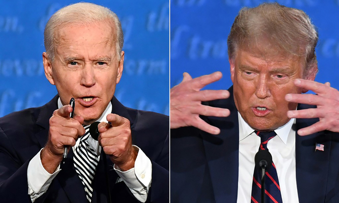 Trump lấn át Biden trong cuộc tranh luận giống 'tai nạn tàu hỏa'