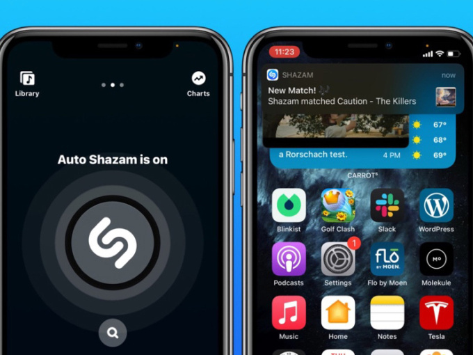 Cách nhận diện tên bài hát bằng cách chạm hai lần vào mặt lưng iPhone