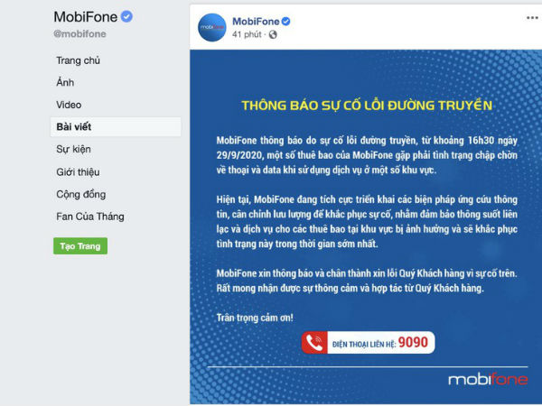 Nhiều thuê bao MobiFone tiếp tục mất sóng, nhà mạng nói gì?