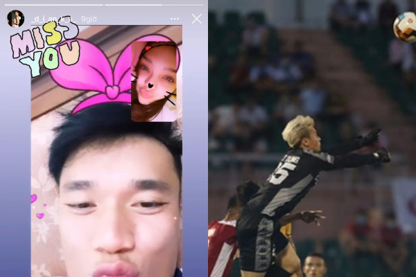 Thua tan nát nhưng thủ môn Bùi Tiến Dũng vẫn call video tình tứ với bạn gái Tây