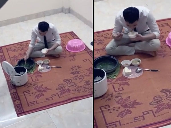 Đi sớm về muộn làm việc nuôi em ăn học, anh trai soái ca 10h chỉ dám rón rén vào nhà, ngồi lủi thủi ăn một mình