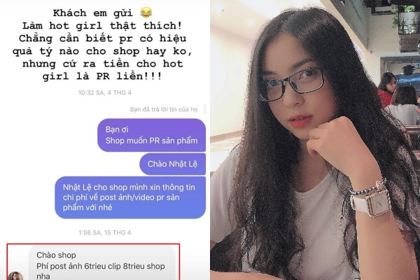 Nhật Lê lộ bảng giá quảng cáo, dân tình xuýt xoa không ngớt với cái danh 'hot girl'