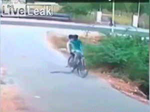 Video: Bị 'bé Na' bất ngờ lao lên xe, 2 thanh niên khiếp sợ 'bỏ của chạy lấy người'