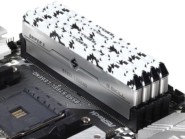 G.Skill hé lộ RAM DDR4-3600 SniperX phiên bản Steel Legend trắng rằn ri cực độc