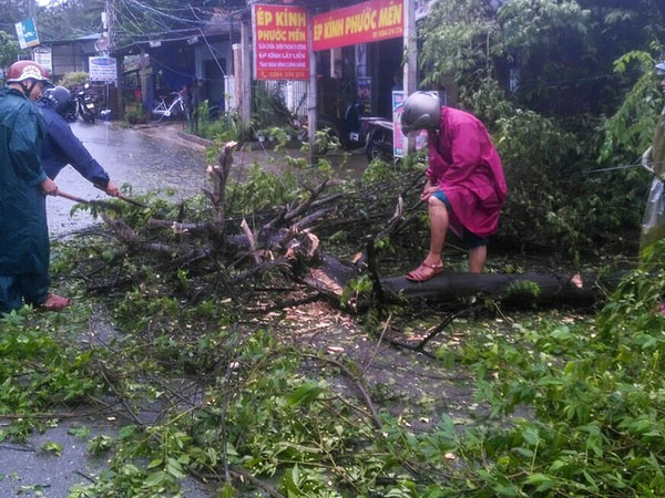Tôn bay trúng đầu một người dân trong cơn bão số 6