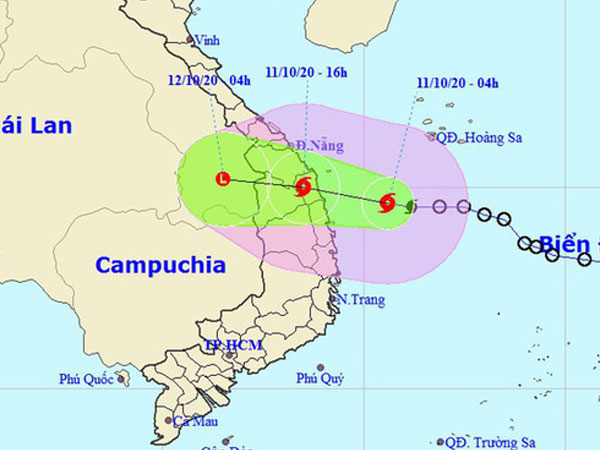 Bão số 6 tăng tốc, lao nhanh vào Quảng Nam - Bình Định, gây mưa đặc biệt to tới 700mm