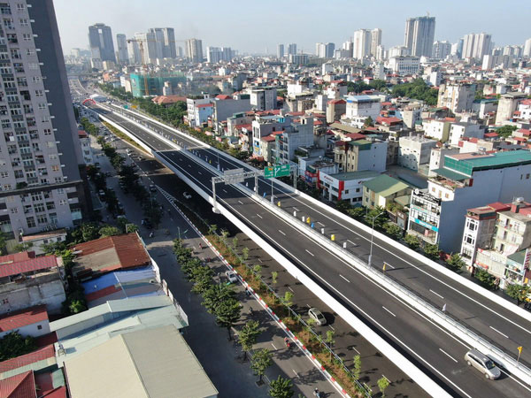 Khánh thành cầu cạn Mai Dịch - Nam Thăng Long trị giá 5.343 tỷ đồng