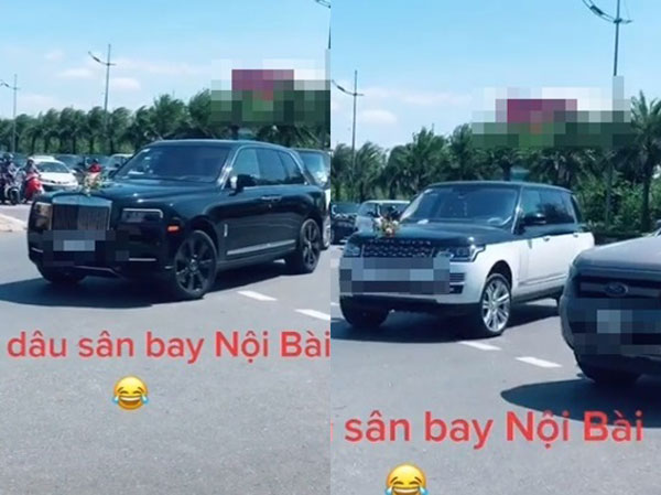 Clip: Chú rể dẫn cả dàn xế hộp trăm tỉ đến sân bay Nội Bài, đón cô dâu đi chuyên cơ riêng từ TPHCM ra Hà Nội