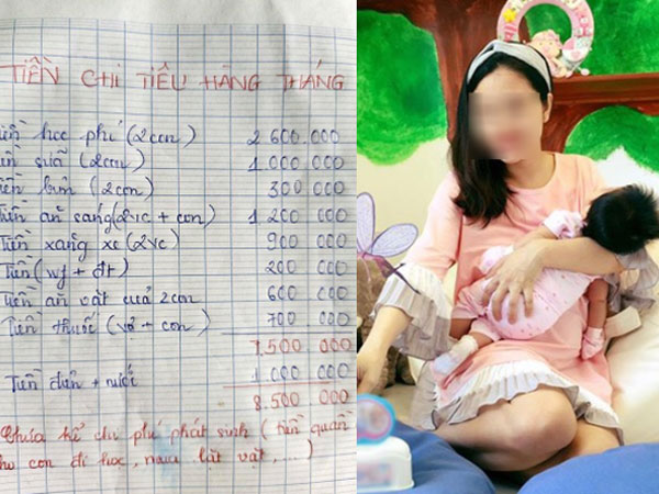Ngán ngẩm anh chồng mỗi tháng đưa 10 triệu mà suốt ngày hỏi 'tiền của anh còn không', cô vợ trẻ ấm ức đưa bảng chi tiêu khiến hội bỉm sữa phục sát đất