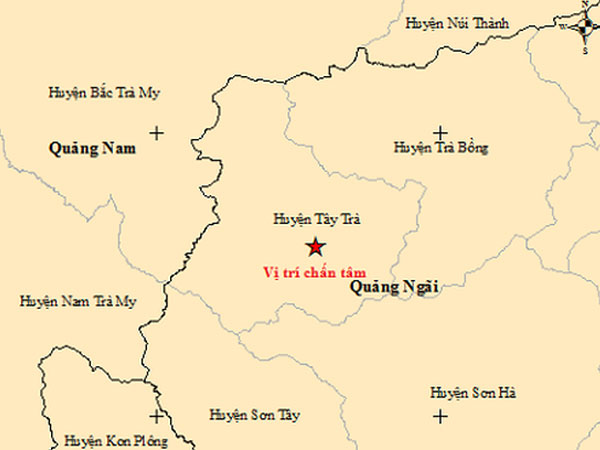 Động đất liên tiếp tại Quảng Ngãi