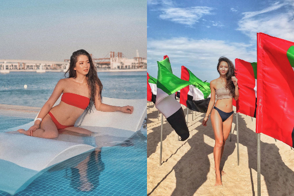 Series ảnh bikini 'chặt chém' của gái xinh Việt làm tiếp viên hàng không tại Dubai: Body không mỡ thừa, sexy trọn điểm