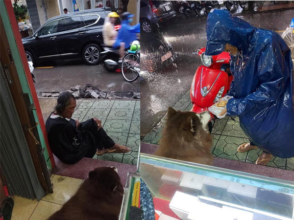 Ông cụ say xỉn ngày nào cũng dừng xe đạp trước cửa nhà người lạ để ghé thăm hai 'người bạn' đặc biệt, có hôm còn đội mưa đem bánh đến tâm sự khiến nhiều người ngỡ ngàng