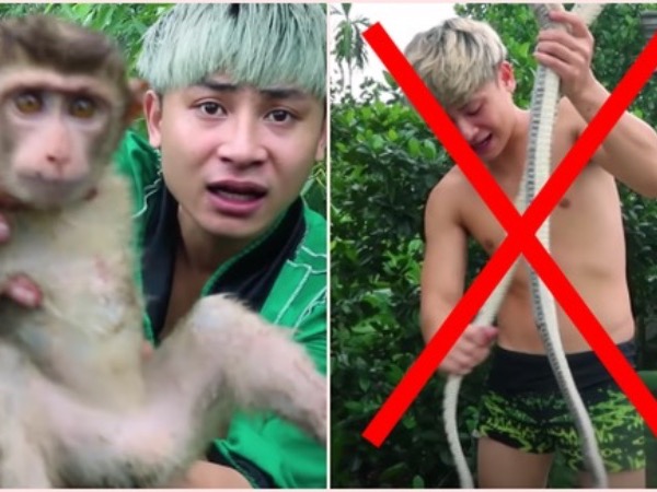 SỐC: Xuất hiện kênh YouTube phản cảm hơn cả con trai bà Tân, làm clip ăn rắn và bắt động vật quý hiếm