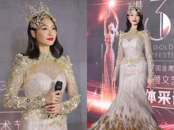Tống Thiến mặc váy Nữ thần Kim Ưng xấu nhất lịch sử, Triệu Lộ Tư có động thái chê bai thẳng thừng