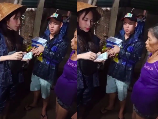 Thuỷ Tiên xuất quỹ hơn 50 triệu đồng xây nhà tình thương cho cụ bà bị ảnh hưởng giữa vùng lũ miền Trung