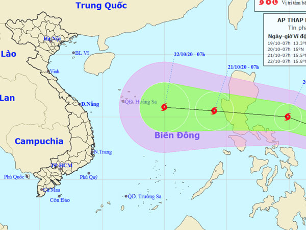 Bão mới tiếp tục đổ về miền Trung?