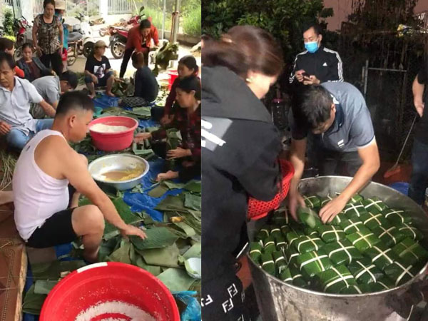 Người dân nhiều tỉnh thành chung tay gói hàng ngàn chiếc bánh chưng, bánh tét cứu trợ 'khúc ruột' miền Trung