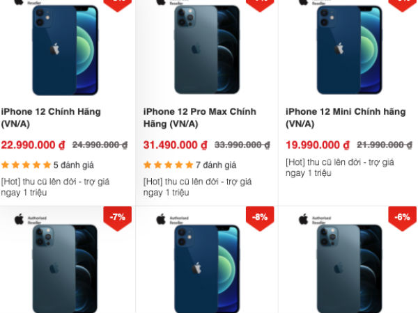 Giá đặt hàng của iPhone 12 liên tục giảm