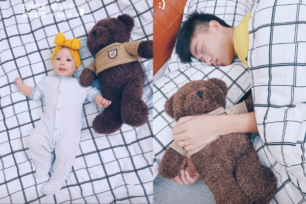 Văn Đức phải ôm 'gấu mới' ngủ trong những ngày tạm xa Nhật Linh