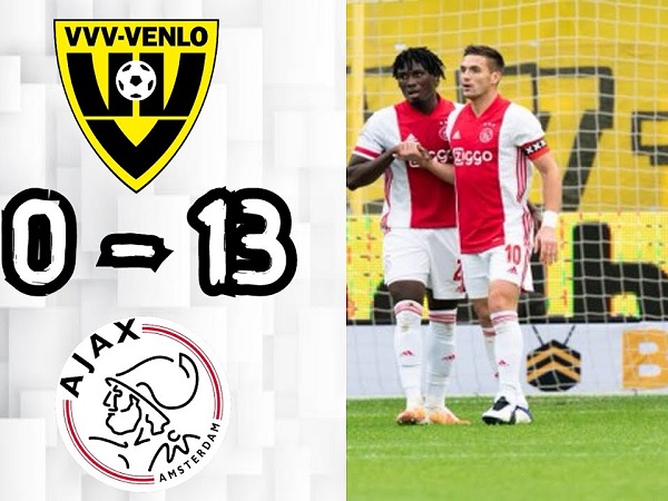 Kinh hoàng: Ajax hủy diệt đối thủ bằng tỷ số không thể tin nổi 13-0