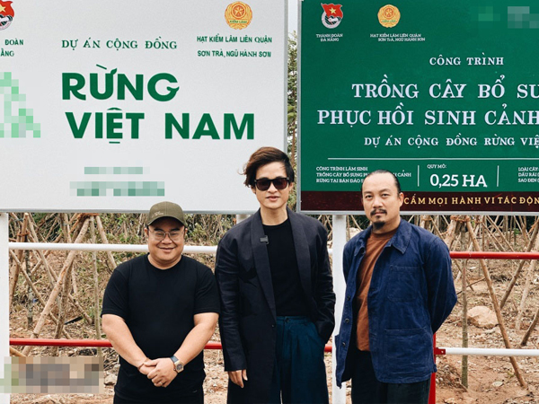 Hà Anh Tuấn xắn tay áo cùng công ty trồng 1800 cây rừng để giúp người dân chống lũ
