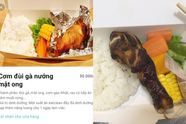 Đặt mua đùi gà nướng mật ong, cô gái nhận về sản phẩm 'sầu hết cả lòng'