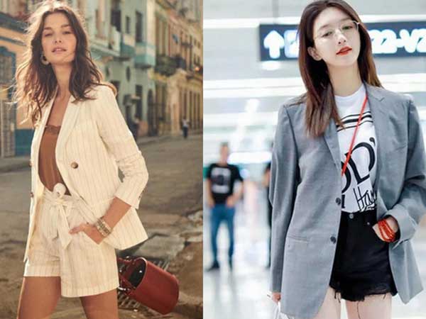 Trời se lạnh chưa biết mặc gì vừa đẹp vừa chất thì bạn hãy diện áo blazer và quần short là có ngay outfit 10 điểm