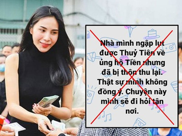 Thực hư việc Thuỷ Tiên trao tiền từ thiện ở Quảng Bình, cán bộ đến từng nhà thu lại