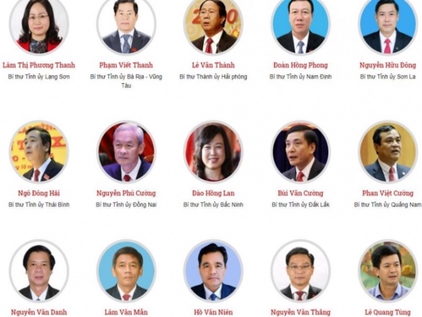 Chân dung 21 Bí thư Tỉnh,Thành lần đầu đắc cử nhiệm kỳ mới