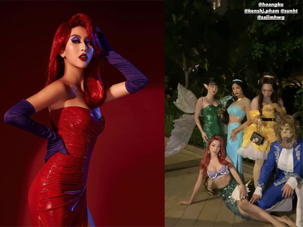 Quỳnh Anh Shyn đăng ảnh hoá trang Halloween một mình, trong khi Salim nhập hội Chi Pu và Sunht