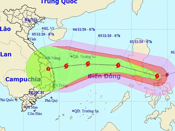 Bão Goni lao nhanh trên Biển Đông, đổ bộ vào miền Trung giữa tuần sau