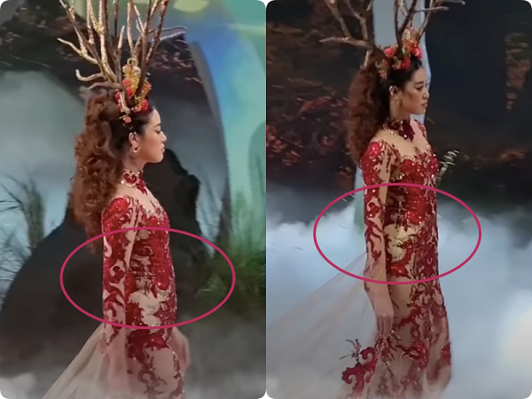 HH Khánh Vân lộ vòng 2 bất thường và dấu vết nội y khi catwalk, cũng may thần thái kéo lại không thì 'mất điểm' toàn tập