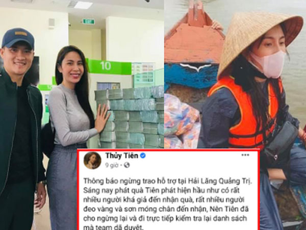 Vụ Thủy Tiên dừng phát tiền cứu trợ ở Hải Lăng vì thấy người nhận tiền đeo vàng: Bác trưởng xóm có tên trong danh sách cứu trợ lên tiếng