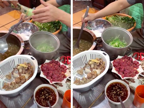 Cô gái thử cầm 100k rồi vác nguyên cái nồi 'siêu to khổng lồ' đi mua phở, dân mạng xem xong chỉ chú ý đến điều này