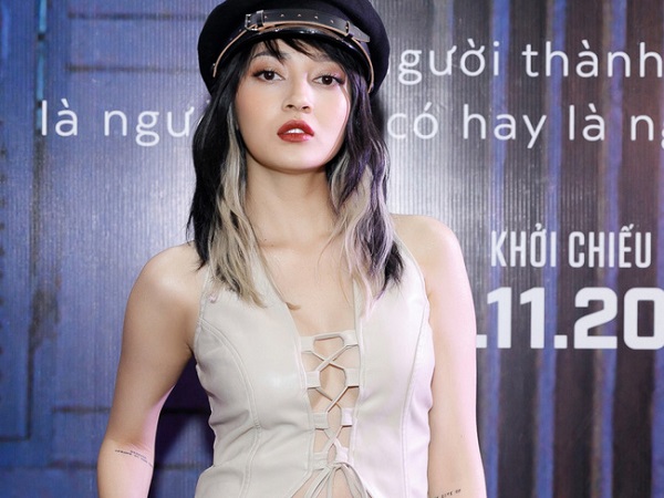 Bảo Anh sexy, khoe vòng 1 căng đầy lấp ló cùng dàn sao dự ra mắt phim