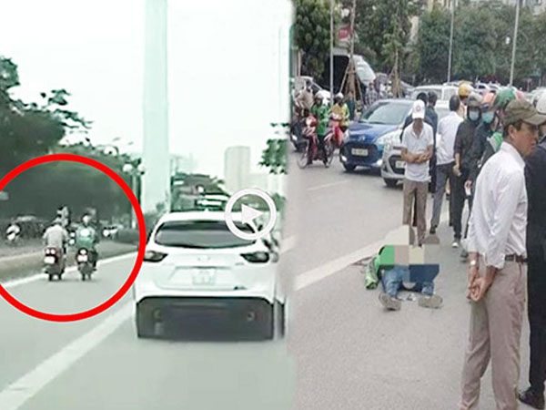Video: Camera ghi lại nguyên nhân tài xế mặc áo Grab tử vong trên làn BRT