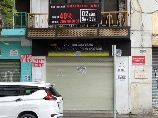 Giá thuê nhà mặt phố lao dốc