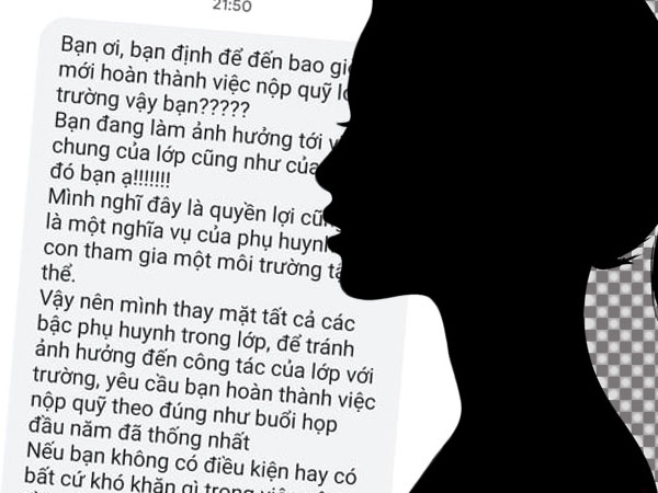 Vụ việc gây tranh cãi: Trưởng ban phụ huynh đề nghị thu tròn tiền quỹ lớp cho 'đỡ lẻ', nhắn tin 'cảnh cáo' một bà mẹ vì đóng chậm