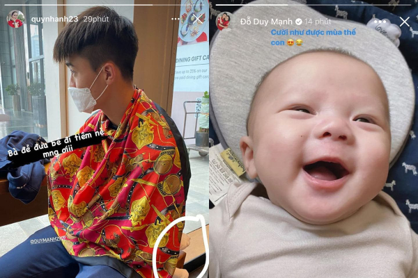 Dẫn con đi tiêm, Duy Mạnh bị vợ trêu 'nhìn như bà đẻ'