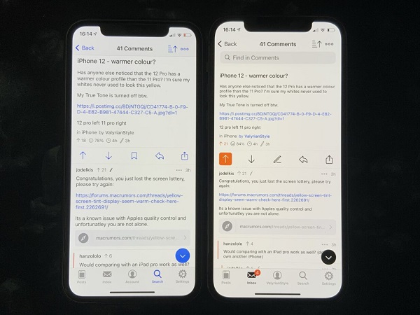 iPhone 12 và iPhone 12 Pro bị nhiều người dùng phàn nàn vì màn hình ám vàng