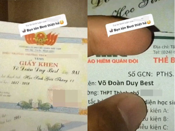Được bố mẹ đặt cho cái tên siêu độc có ghép cả chữ tiếng Anh, cậu học sinh khổ sở vì suốt ngày bị bạn bè hỏi: 'Có thật không?'