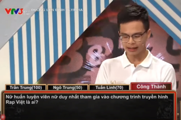 Fan Rap Việt thi Olympia: Chưa đợi xong câu hỏi đã ra luôn đáp án, xuất sắc giành Á quân