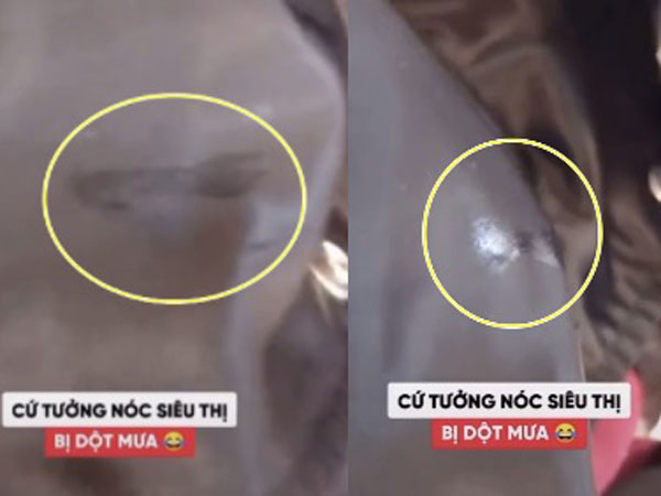 Đang ngồi ăn vặt trong siêu thị bị nước rớt xuống người, cô gái giật mình ngước lên phát hiện 'thủ phạm' đang nhìn mình chằm chặp