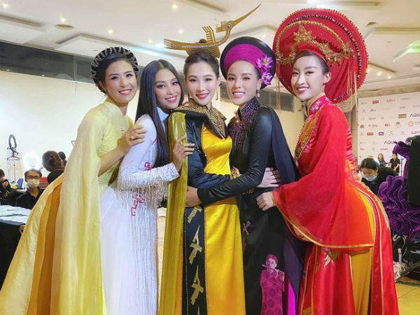 Khoảnh khắc hiếm tại đêm Chung kết Hoa hậu Việt Nam 2020: 5 Hoa hậu cùng khoe sắc nhưng Đặng Thu Thảo lấn át tất cả