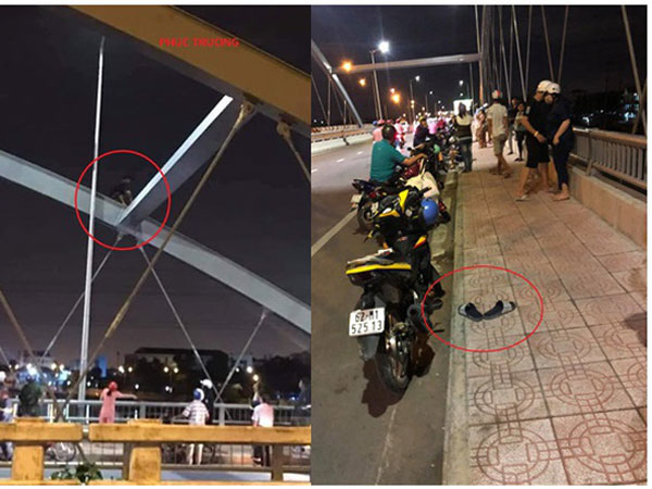 Thanh niên để xe và dép giữa cầu rồi biến mất, tất cả nháo nhác tìm trên sông thì sững người vì cảnh trước mắt