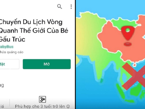 Cảnh giác game, văn hóa phẩm Trung Quốc chứa bản đồ phi pháp