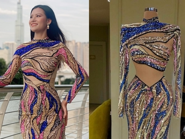 Giữa 'sóng gió' váy nhái, Thái Thị Hoa đạt giải Ba 'Trang phục dạ hội tại' Hoa hậu Trái Đất 2020