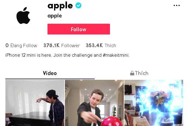 Apple bắt trend, sử dụng TikTok để quảng cáo cho iPhone 12 mini