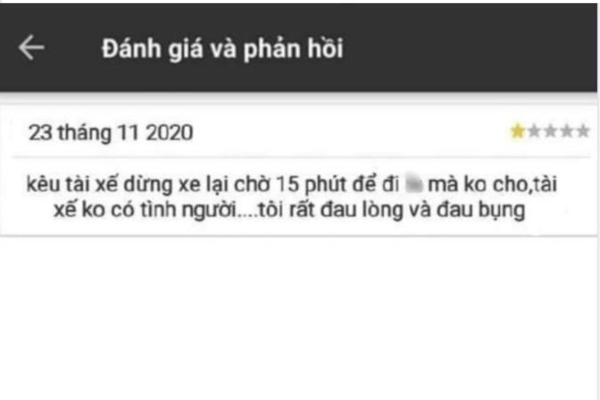 Nhận về pha đánh giá 1 sao tàn nhẫn nhất giới xe ôm công nghệ, cả bác tài lẫn dân mạng đều cạn lời